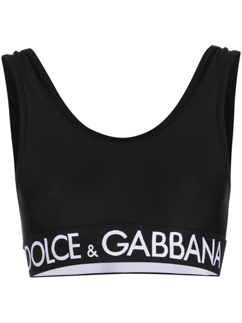 Dolce & Gabbana logo-underband sports bra - Black - zdjęcie produktu nr 1