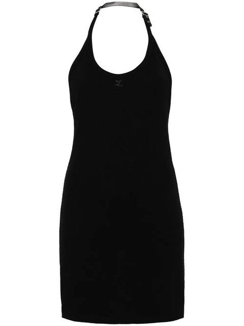 Courrèges Holistic Buckle 90's logo-patch minidress - Black - zdjęcie produktu nr 1