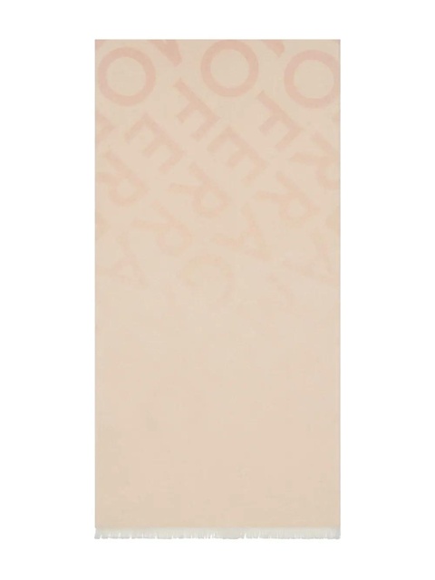 Ferragamo logo intarsia-knit fringed scarf - Neutrals - zdjęcie produktu nr 2