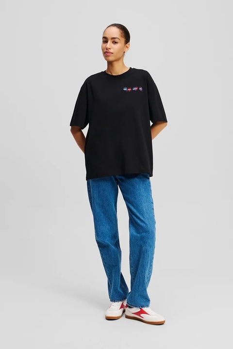 Karl Lagerfeld t-shirt bawełniany damski kolor czarny A2W17113 - zdjęcie produktu nr 2