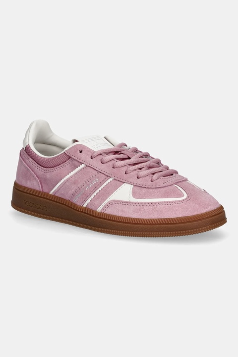 Tommy Jeans sneakersy zamszowe THE GREENWICH EDGE damskie kolor różowy EN0EN02838 - zdjęcie produktu nr 1