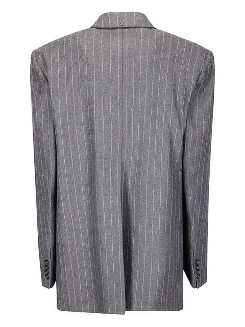 Sportmax pinstripe double-breasted jacket - Grey - zdjęcie produktu nr 2
