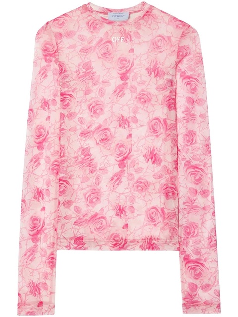 Off-White Off Stamp Roses top - Pink - zdjęcie produktu nr 1