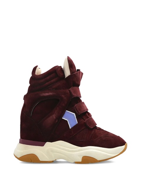 ISABEL MARANT 40mm suede-leather high-top wedge heel sneakers - Red - zdjęcie produktu nr 2