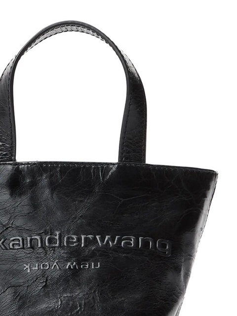 Alexander Wang mini Punch logo-embossed leather tote bag - Black - zdjęcie produktu nr 2