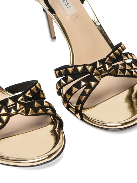 Casadei 180mm leather studded sandals - Black - zdjęcie produktu nr 2