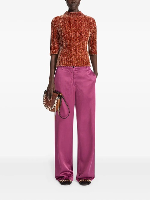 DRIES VAN NOTEN button-fly trousers - Pink - zdjęcie produktu nr 2