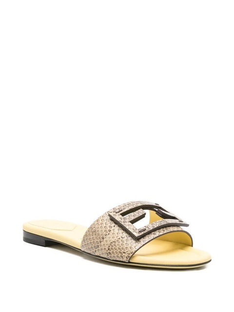 FENDI snakeskin leather sandals - Yellow - zdjęcie produktu nr 2