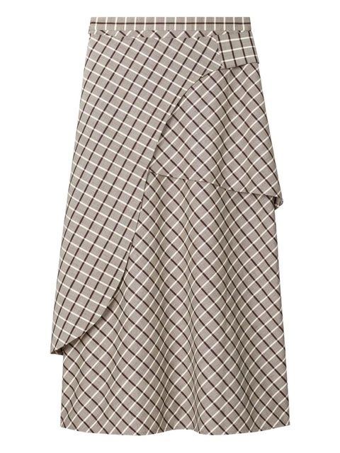 Tory Burch windowpane wrap skirt - Grey - zdjęcie produktu nr 1