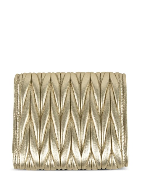 Miu Miu matelasse-effect wallet - Gold - zdjęcie produktu nr 2