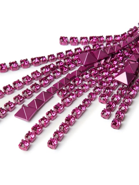 Valentino Garavani Brightrain crystal earrings - Pink - zdjęcie produktu nr 2
