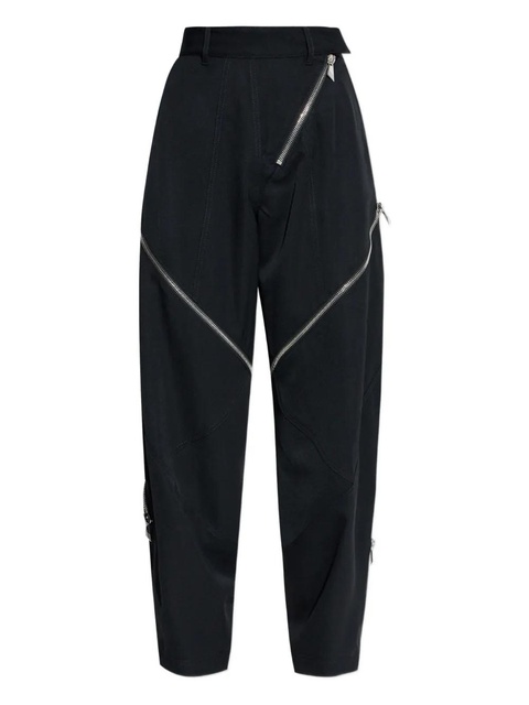The Attico zip-detail trousers - Black - zdjęcie produktu nr 1