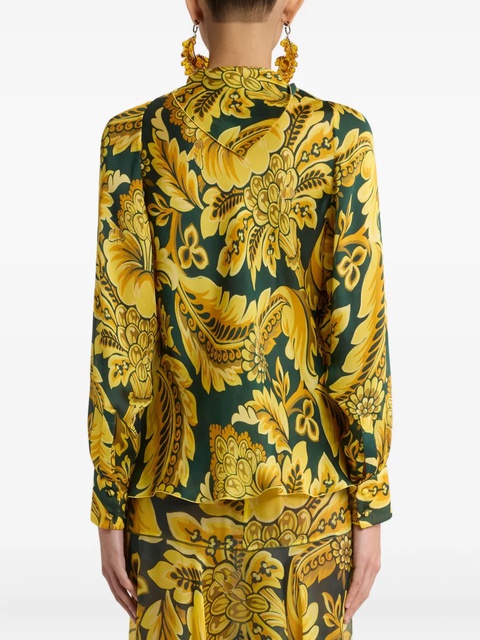 ETRO flower-bee motif blouse - Green - zdjęcie produktu nr 2