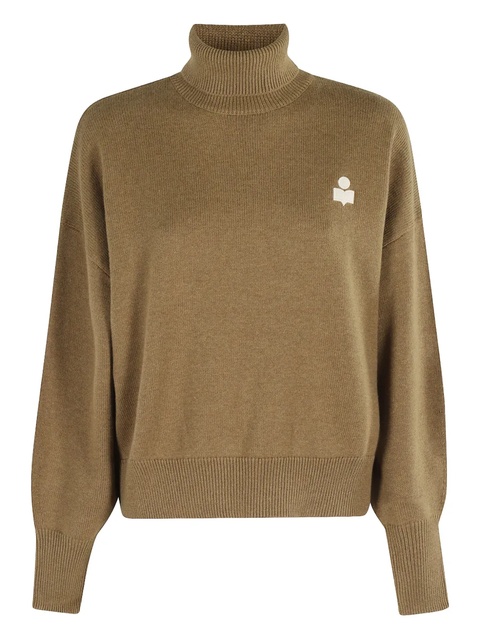 MARANT ÉTOILE turtleneck logo-embroidered sweater - Green - zdjęcie produktu nr 1