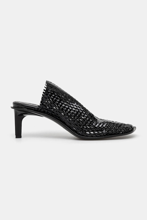 Kenzo klapki Mule damskie kolor czarny na szpilce FF52MU140L64.99 - zdjęcie produktu nr 2