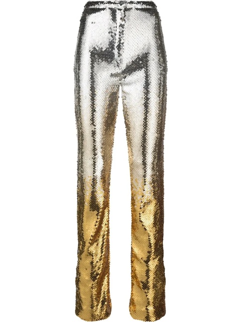 Rabanne sequin-embellished slim-fit trousers - Gold - zdjęcie produktu nr 1