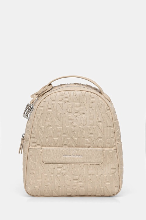 Armani Exchange plecak damski kolor beżowy mały gładki XW002234 AF15774 - zdjęcie produktu nr 1