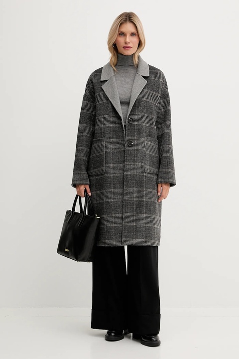 Joop! sweter wełniany damski kolor szary z golfem 30049422 - zdjęcie produktu nr 2