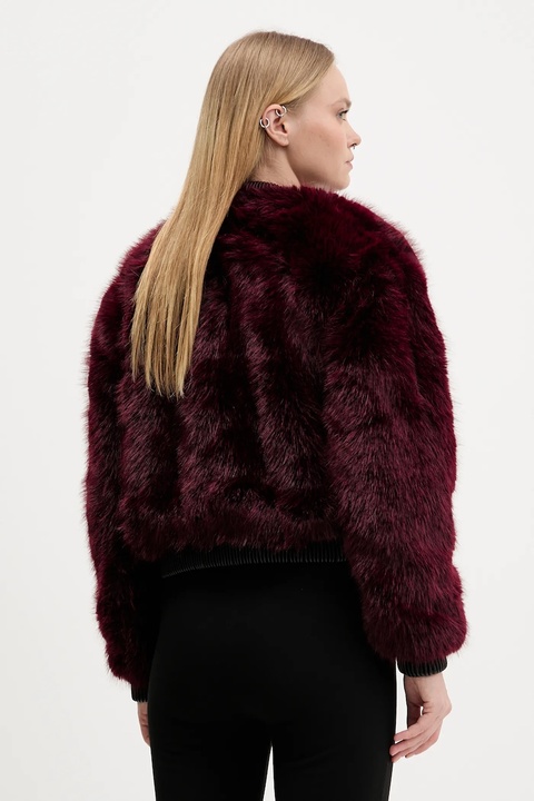 Desigual kurtka bomber RASPBERRY kolor bordowy przejściowa 25WWEW67 - zdjęcie produktu nr 2