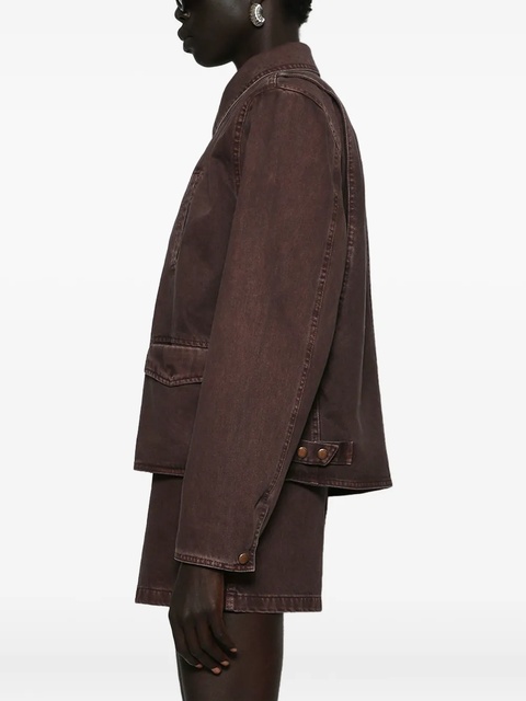 Magda Butrym zip-front denim jacket - Brown - zdjęcie produktu nr 2