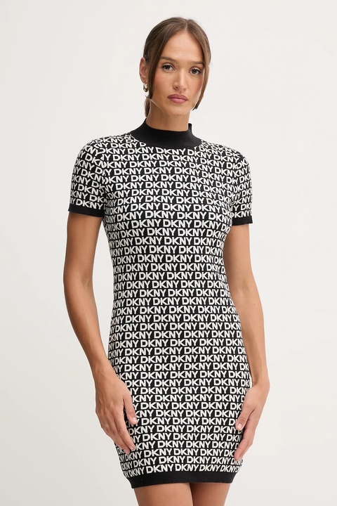Dkny sukienka kolor czarny mini prosta DJ5R0911 - zdjęcie produktu nr 1