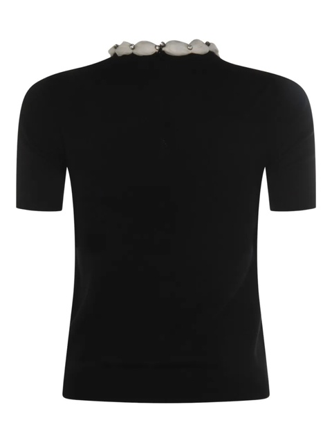 Valentino Garavani wool floral top - Black - zdjęcie produktu nr 2
