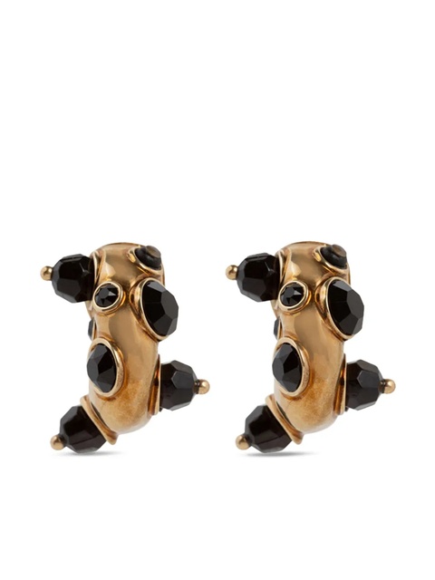DRIES VAN NOTEN beaded loop earrings - Gold - zdjęcie produktu nr 1