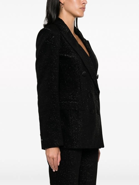 ETRO double-breasted lamé blazer - Black - zdjęcie produktu nr 2