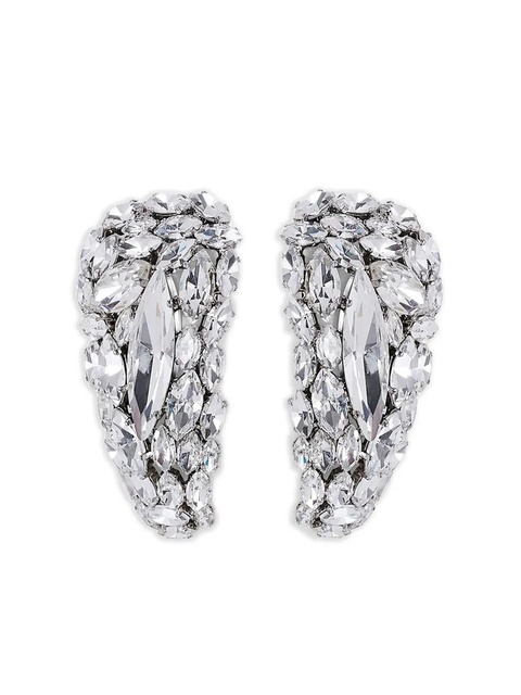 AREA crystal-cluster triangle earrings - Silver - zdjęcie produktu nr 1