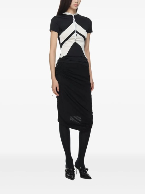 Jean Paul Gaultier chevron-print maxi dress - Black - zdjęcie produktu nr 2