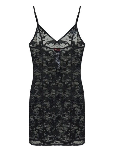 Diesel Layla lace-panelled chemise - Black - zdjęcie produktu nr 1