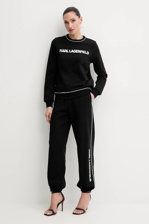 Karl Lagerfeld bluza damska kolor czarny z nadrukiem A2W20066 - zdjęcie produktu nr 2