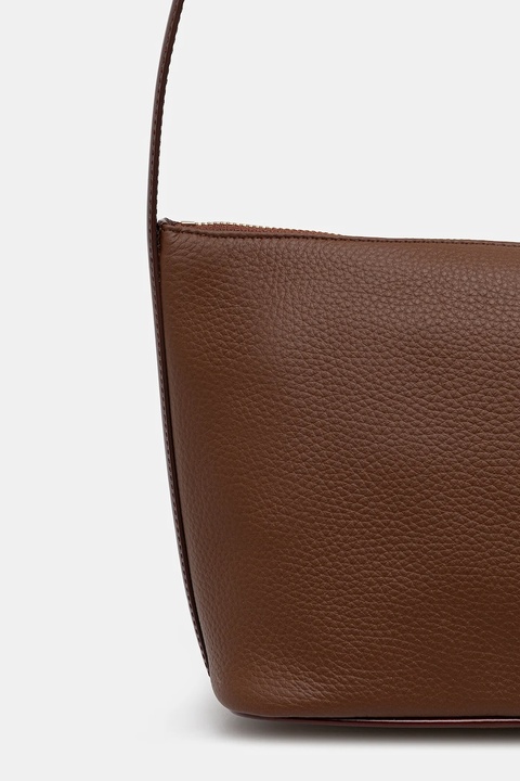 A.P.C. torebka bawełniana Sac Vera Shoulder kolor brązowy PXCBL.F61974 - zdjęcie produktu nr 2