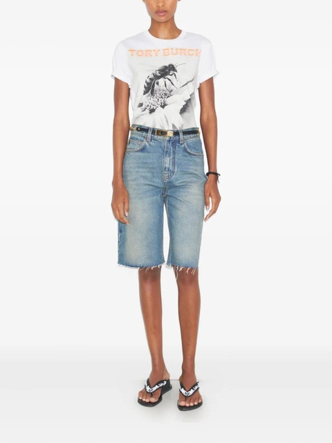 Tory Burch bee-graphic T-shirt - White - zdjęcie produktu nr 1