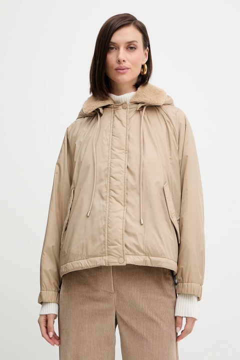 Weekend Max Mara kurtka dwustronna ARLES kolor beżowy przejściowa oversize 2525486031600 - zdjęcie produktu nr 1