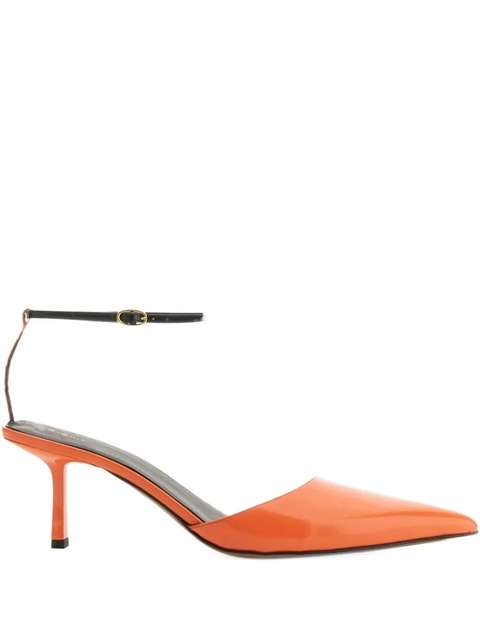 NEOUS leather heeled pumps - Orange - zdjęcie produktu nr 2