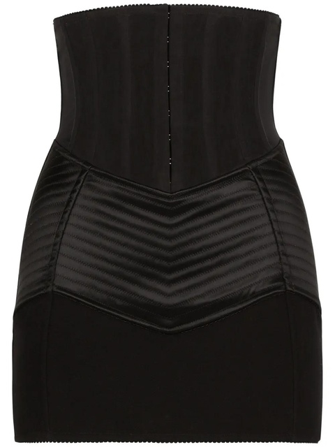 Dolce & Gabbana bustier-waist ruched miniskirt - Black - zdjęcie produktu nr 2
