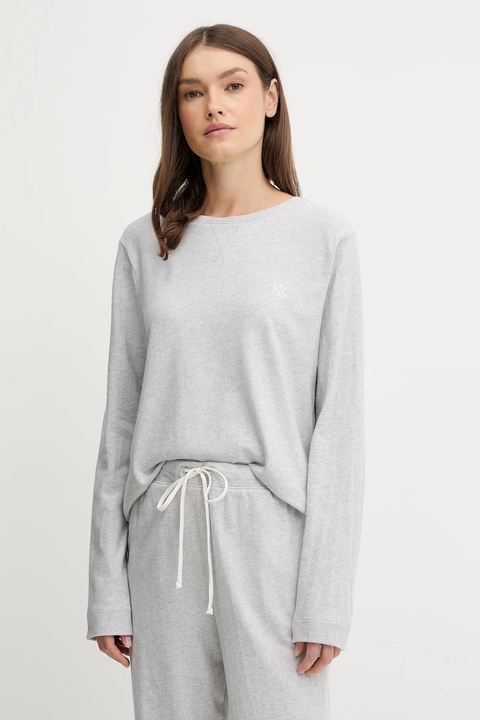 Lauren Ralph Lauren piżama bawełniana damska kolor szary bawełniana ILN72453 - zdjęcie produktu nr 1