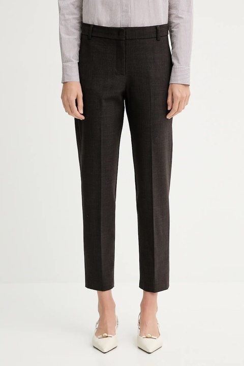 MAX&Co. spodnie damskie kolor brązowy szerokie high waist 2526136032200 - zdjęcie produktu nr 1