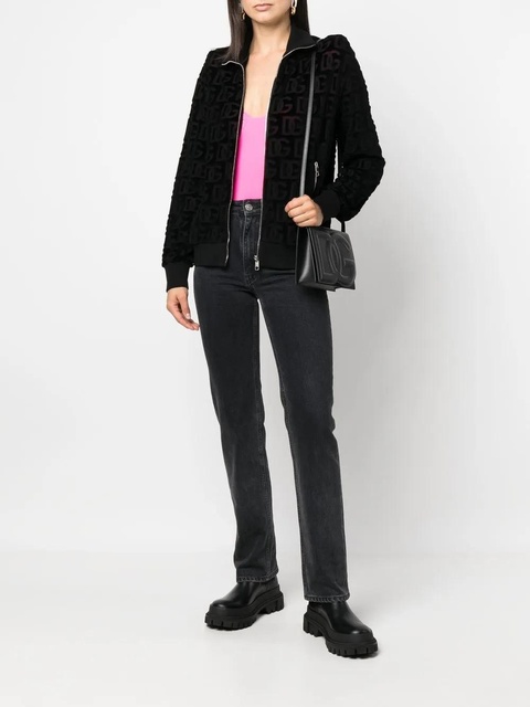 Dolce & Gabbana jacquard-logo zip-up sweatshirt - Black - zdjęcie produktu nr 2