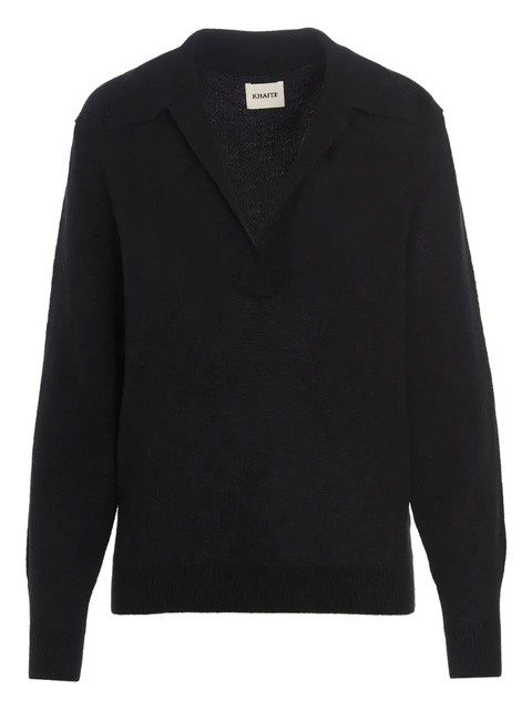 KHAITE polo-neck top - Black - zdjęcie produktu nr 1
