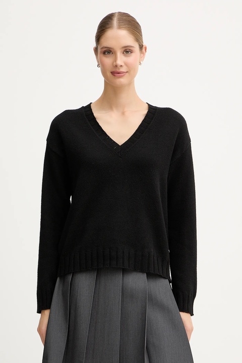 Pepe Jeans sweter z dodatkiem wełny damski kolor czarny lekki PL7000001 - zdjęcie produktu nr 2