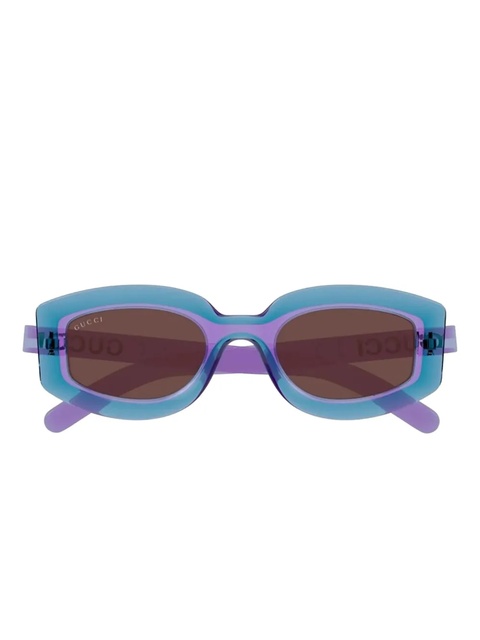Gucci Eyewear geometric-frame sunglasses - Blue - zdjęcie produktu nr 1