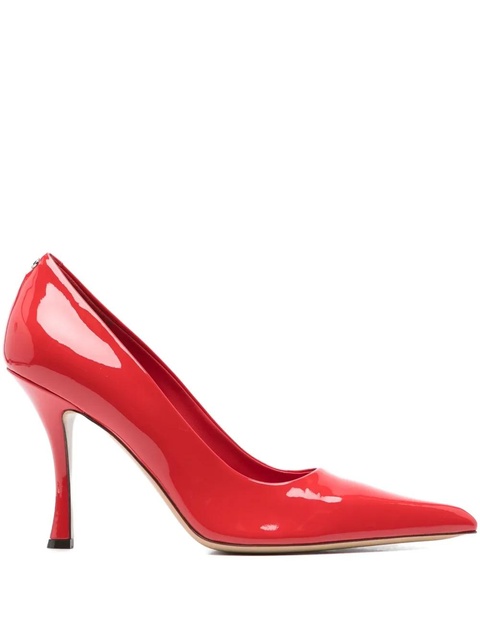 Ferragamo 110mm pointed-toe leather pumps - Red - zdjęcie produktu nr 1