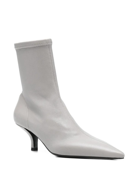 TOTEME pointed-toe leather boots - Grey - zdjęcie produktu nr 1