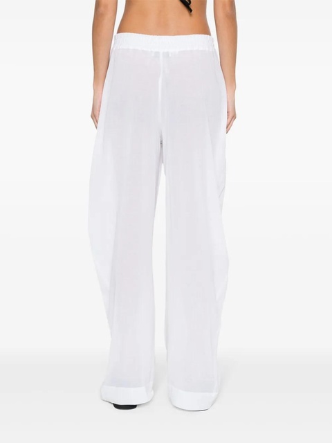 The Attico logo-embroidered cotton trousers - White - zdjęcie produktu nr 2