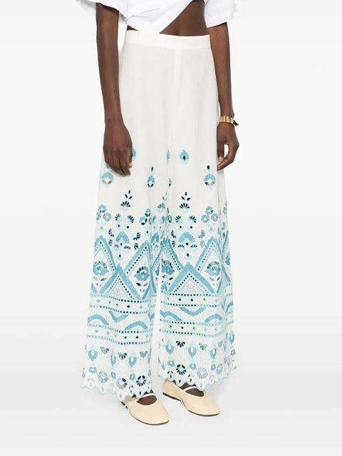 ETRO embroidered-detail cotton trousers - Neutrals - zdjęcie produktu nr 2