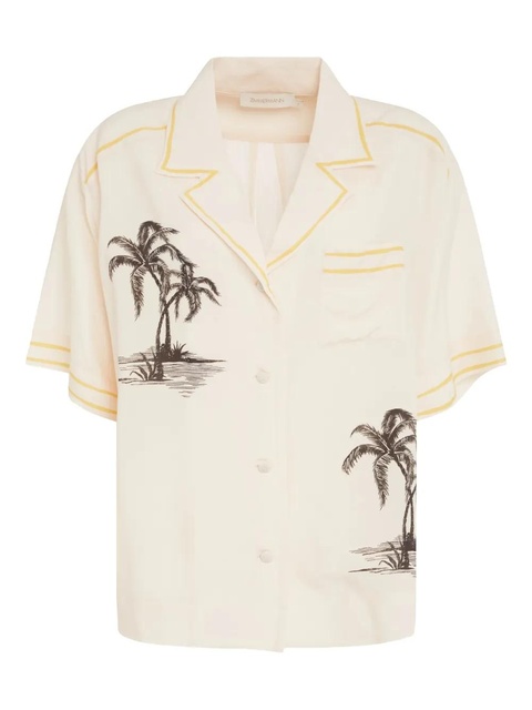 ZIMMERMANN palm-tree print shirt - Neutrals - zdjęcie produktu nr 1