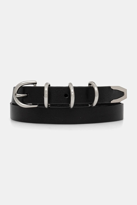 Rag & Bone pasek skórzany damski kolor czarny WJW24S1007UA07 - zdjęcie produktu nr 1