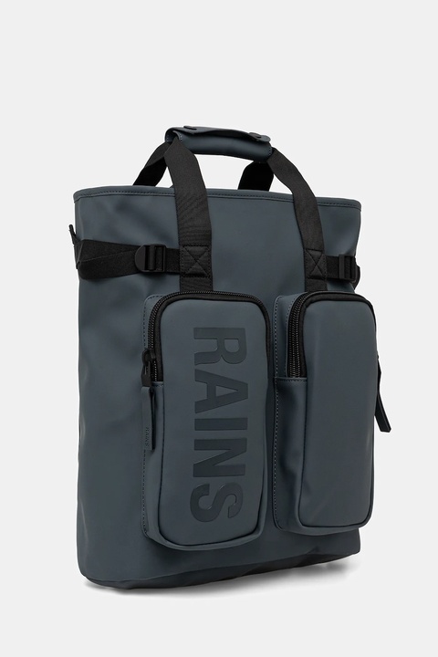 Rains plecak 14240 Texel Tote Backpack kolor szary duży gładki 14240 - zdjęcie produktu nr 1